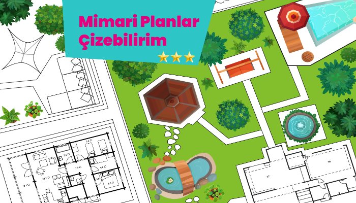 Ben, Autocad ile mimari plan ve proje çizebilirim