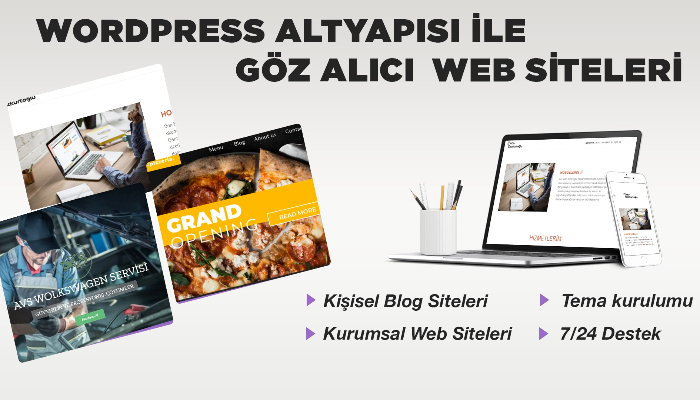Ben, kurumsal ve blog web siteleri hazırlarım