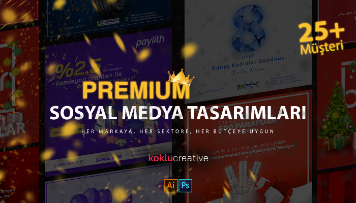 Markanızın sosyal medya gönderilerini tasarlayabilirim