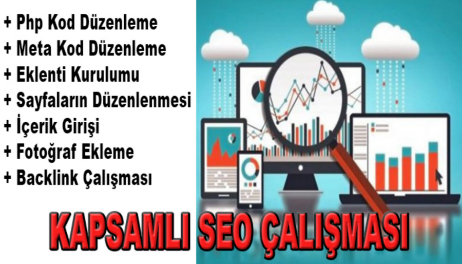 Web sitenizin kapsamlı seo çalışmalarını yapabilirim